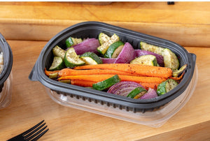 Pactiv Evergreen - 24 Oz Black Rectangle Takeout Container Base Medium Microwavable, 295/Cs - YCN846240000