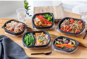 Pactiv Evergreen - 24 Oz Black Rectangle Takeout Container Base Medium Microwavable, 295/Cs - YCN846240000