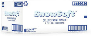 Snow Soft - 100 Sheet 2 Ply Facial Tissue, 30 Bx/Cs - FT10030