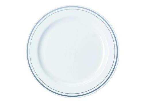 Sabert - 9" White Plate Silver Rings, Pack of 144 - SAB91MP144S