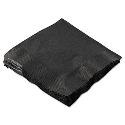 PineSol -  9.5" x 9.5" 2 Ply Black Beverage Napkin, Pack of 1000 - PLT5002BN