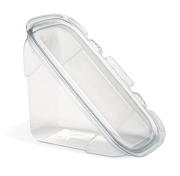 Placon -  7.25" x 4.38" x 3.42" Clear Polyethylene Tamper Crystal Seal Sandwich Wedge, Pack of 200 - PLA156866