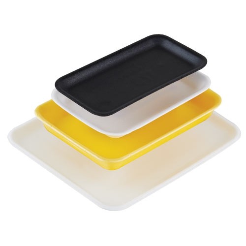 Bunzl - 8.5" X 6.5" X .5" Black Foam Meat Tray, 4 x 125/Case - GPK1020S3L