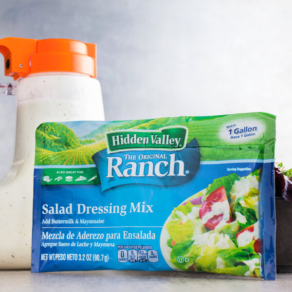 Hidden Valley - 3.2 Oz Ranch Dressing Dry Mix Pouches, Pack of 18 - HVRANCH21004