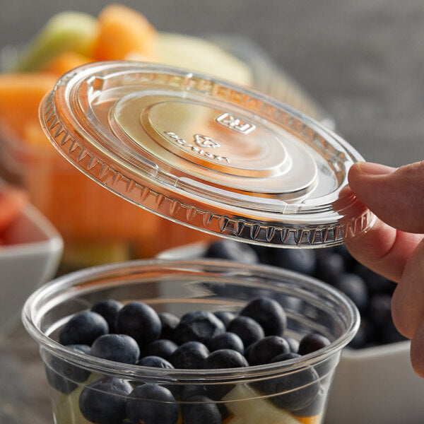 Fabri-Kal - 12-20 Oz Plastic Clear No Slot Lid, Pack of 1000 - FAB9508056
