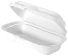 Genpak - 7.3" x 3.5" x 2.25" White Foam Hot Dog Take Out Container, Pack of 500 - 2353075