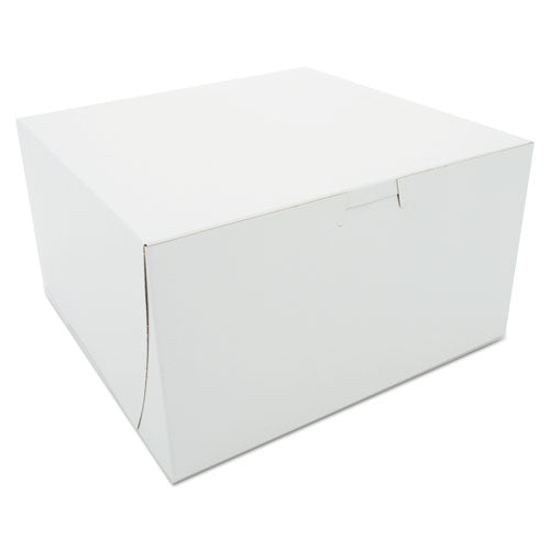 St. Clair Packaging - 9" x 9" x 5" White Window Bakery Box, Pack of 100 - SCP6514