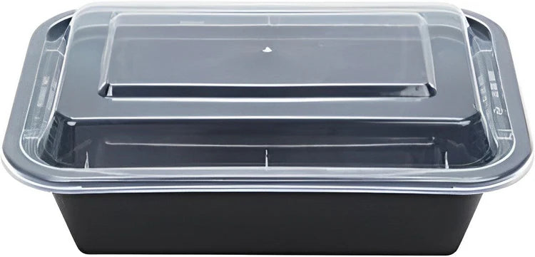Kari-Out -  7" X 5", 16 Oz Black Medium Rectangular Container, Pack of 150 - KROSR8168B