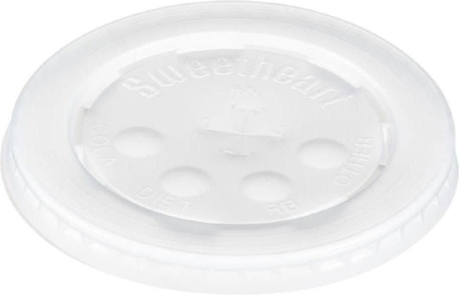 Dart Container - Translucent Straw Slot Lid Fits 12 - 21 Oz Paper Cold Cups, 2000/Cs - L16BL-0100