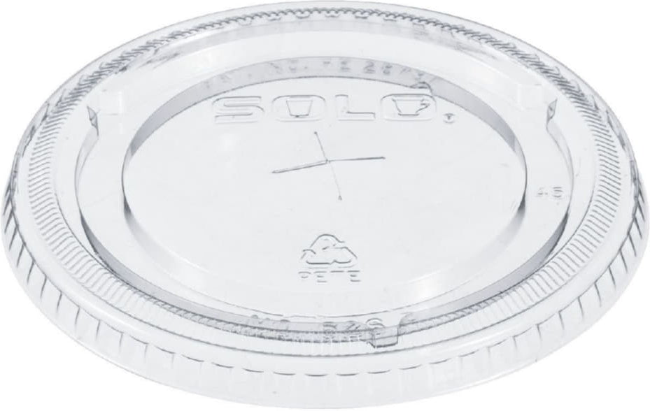 Dart Container - 16 Oz Clear Flat Lid Straw Slot Fits - 24 oz Plastic Cups, 1000/Cs - 626TS