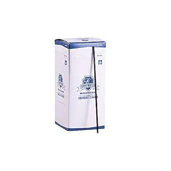 Empress - 7.75" Black Slip Drinking Unwrapped Straw, 10 x 500/Cs - EMPECK775BK