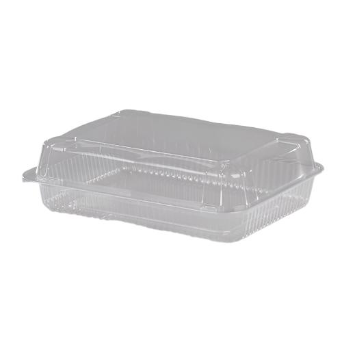 Detroit Forming - 10.5" x 8.3" x 4.1" Large Clear Plastic Hinged Deep Container, Pack of 300 - DFILBH813