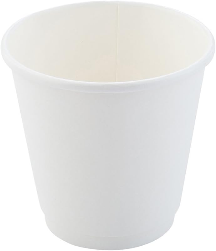 Empress - 8 Oz White Paper Double Wall Hot Cup, Pack of 500 - EMPEHCDW8W