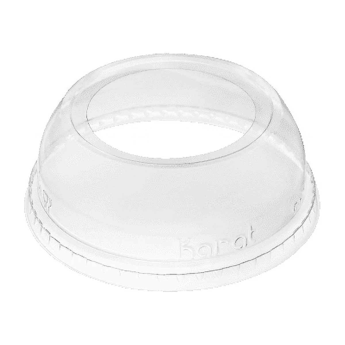 Karat - 12-24 Oz Plastic Dome Lids Wide Opening for Smoothie, Cream Coffee, latte, Pack of 1000 - KARCKDL626WH
