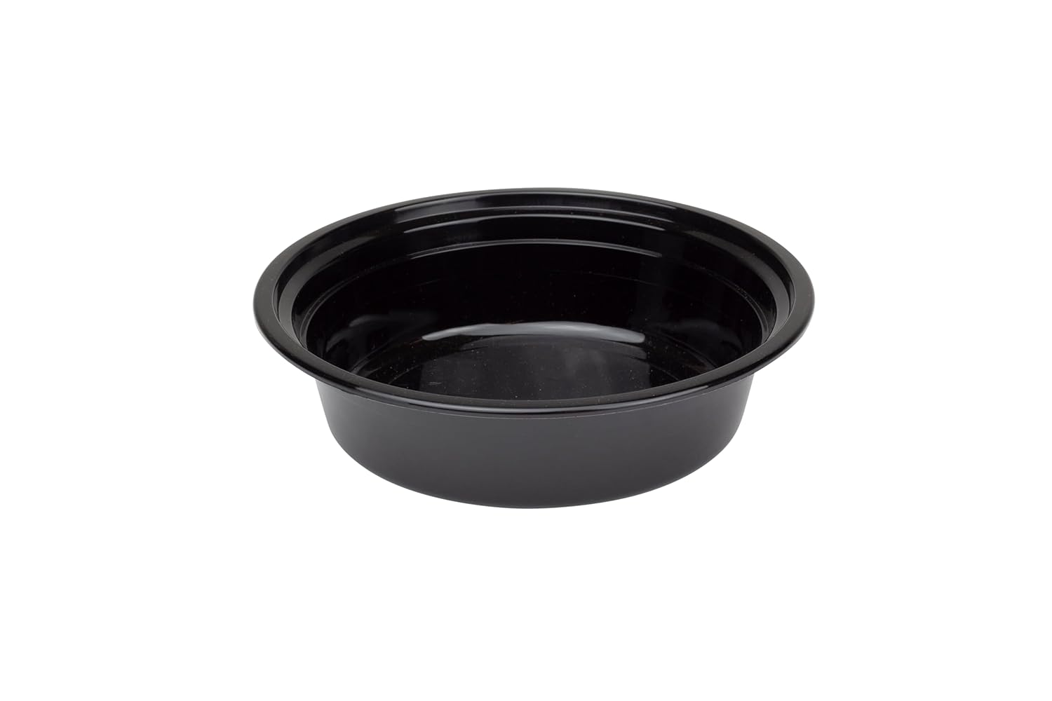 Karat - 6", 16 Oz Polypropylene Black Bsse Round Container Combo with Clear Lid, Pack of 150 - KARIMFC4016B