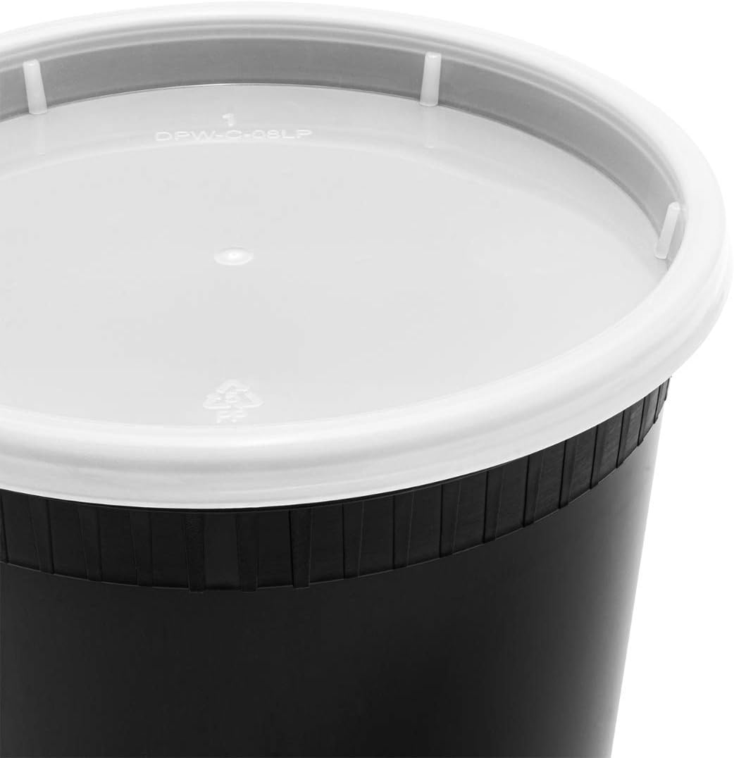 Karat - 32 Oz Polypropylene Clear Round Injection Deli Container Combo, Pack of 240 - KARFPIMDC32PP
