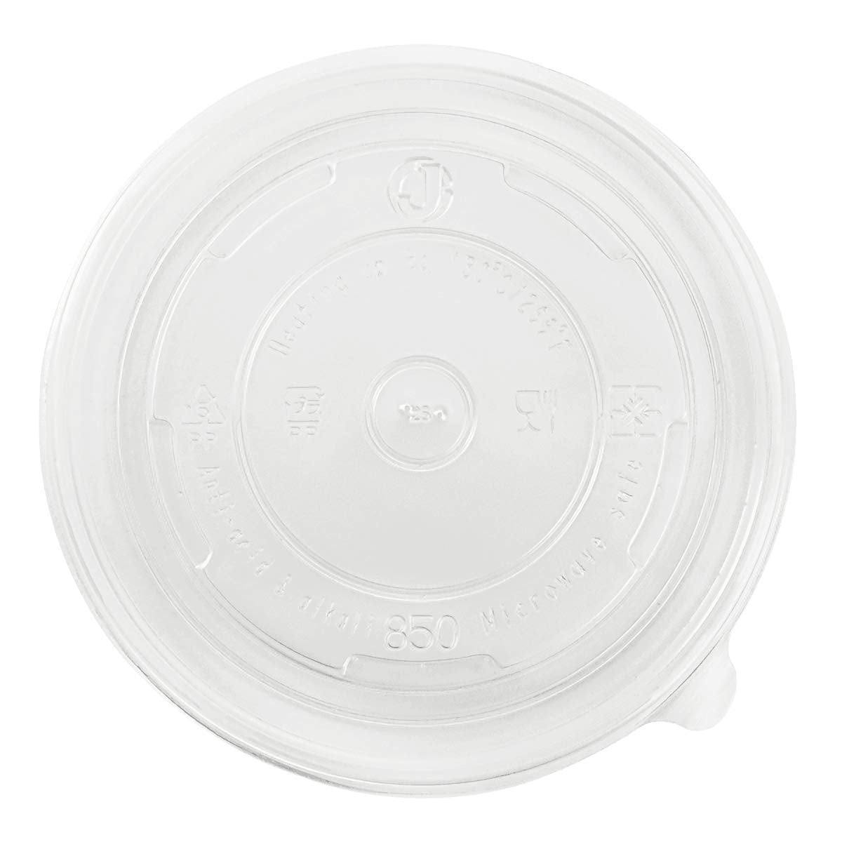 Karat - Polypropylene 142 mm Rim Vented Clear Flat Lids For 24-32 Oz Paper Food Containers, Pack of 600 - KARCKDL142PP
