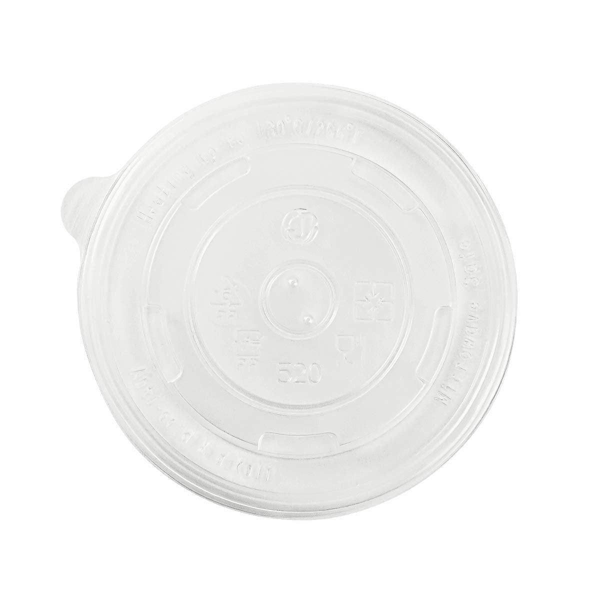 Karat - Polypropylene 112 mm Rim Clear Flat Lid For 16 Oz Food Container, Pack of 1000 - KARCKDL112PP