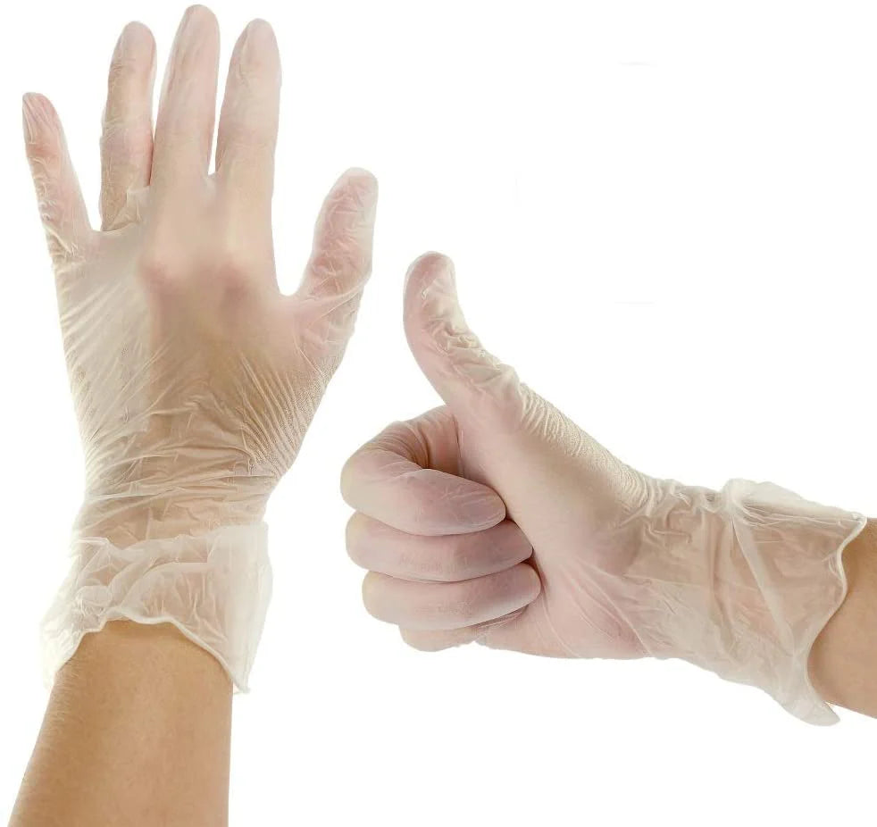 Amercare - Large Clear Vinyl Gloves, 10 X 100/Case - AMC5503