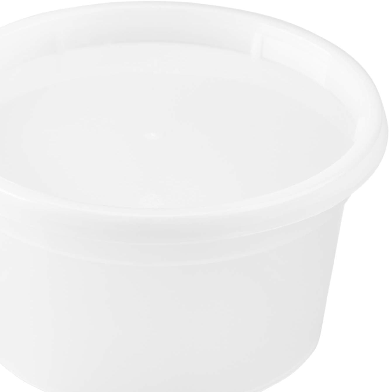Karat - 12 Oz Polypropylene Clear Round Injection Deli Container Combo, Pack of 240 - KARFPIMDC12PP