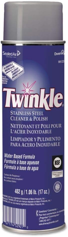 Bunzl - 17 Oz Twinkle Stainless Steel Cleaner & Polish, 17oz/cn, 12cn/cs - DIV991224