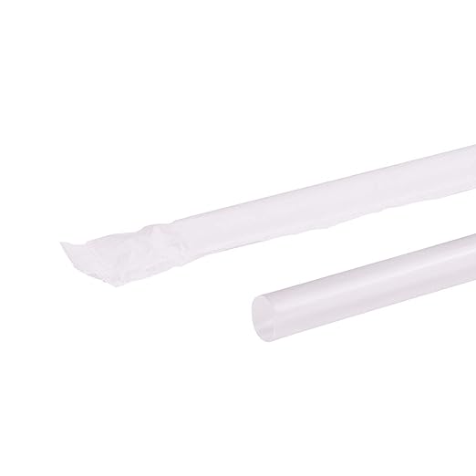 Karat - 10.25" Clear Paper Wrapped Giant Straw, Pack of 1200 - KARC9125