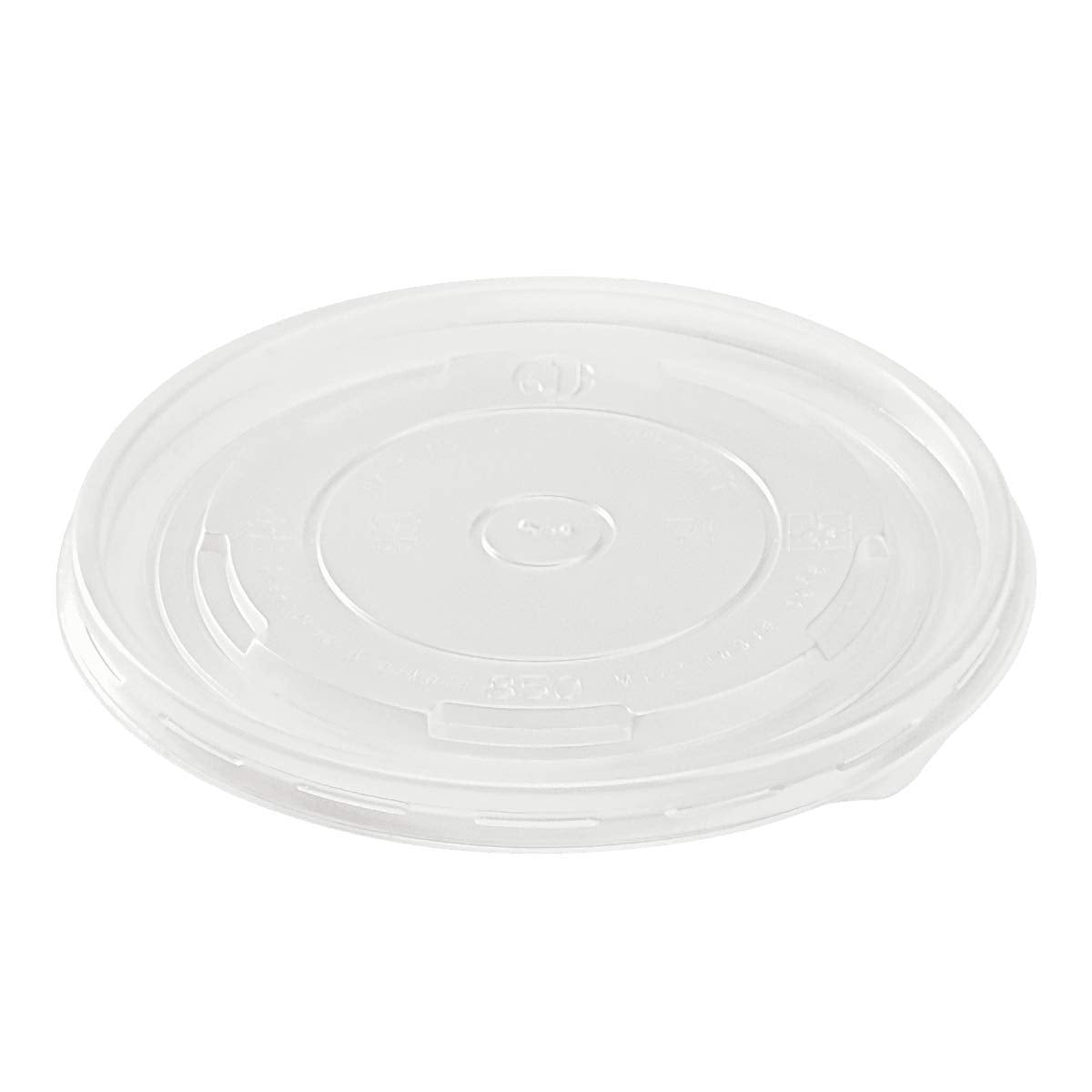 Karat - Polypropylene 142 mm Rim Vented Clear Flat Lids For 24-32 Oz Paper Food Containers, Pack of 600 - KARCKDL142PP