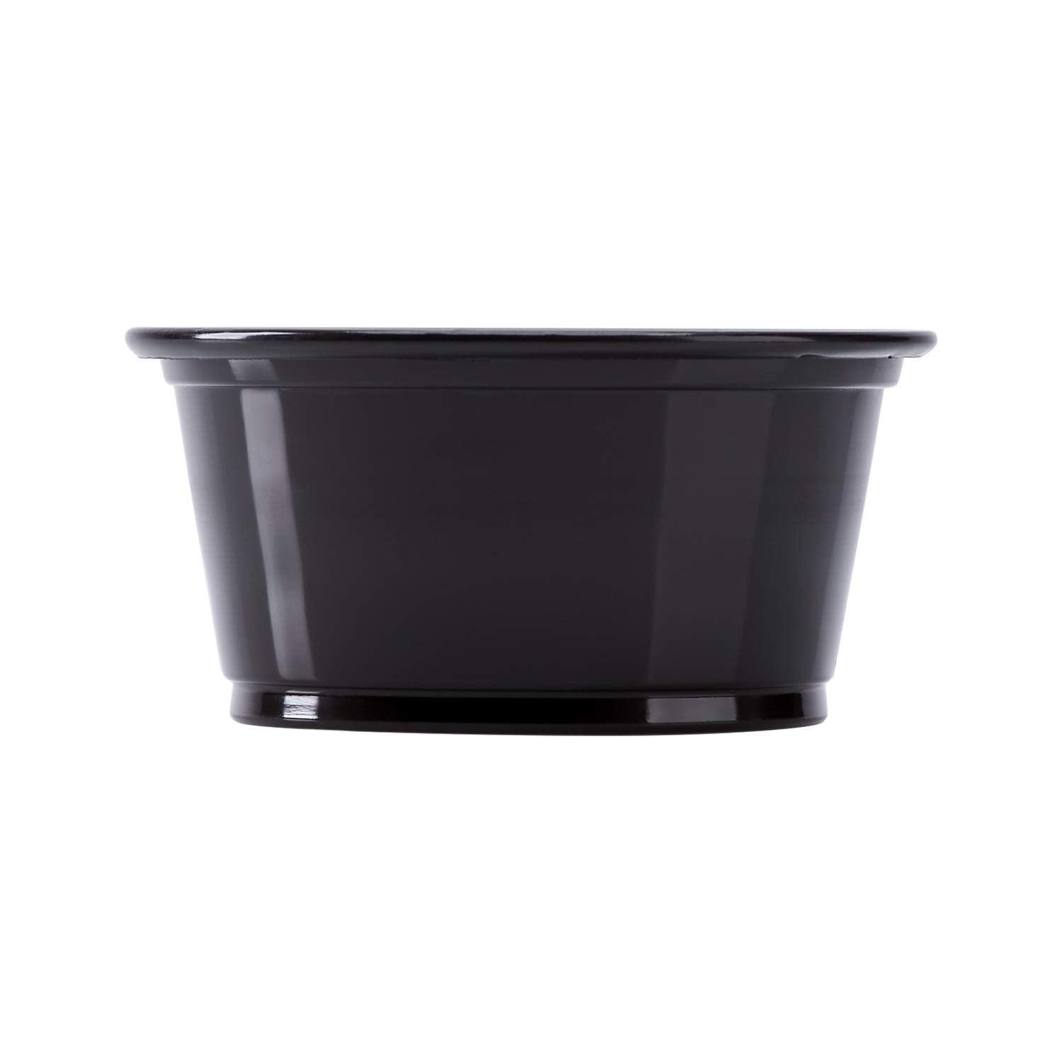 Karat - 2 Oz Plastic Black Portion Cup, Pack of 2500 - KARFPP200PPB