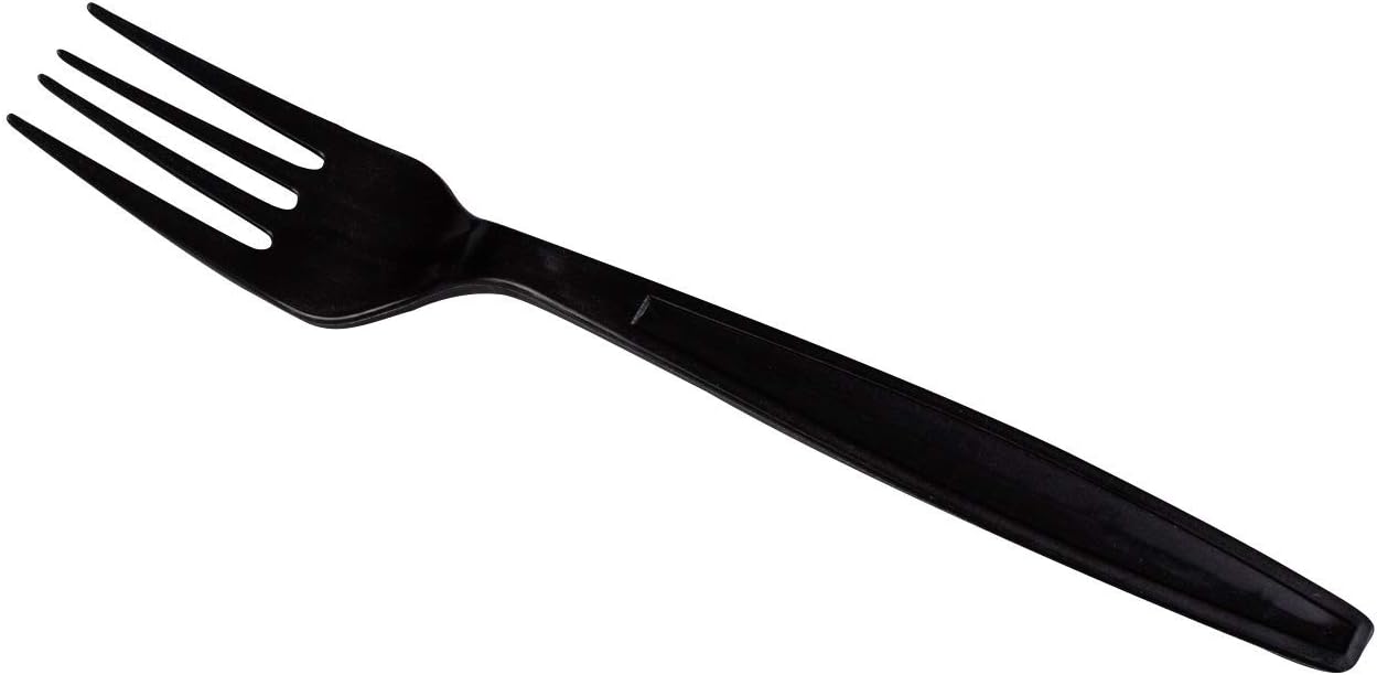 Karat - Polypropylene Heavy weight Black Wrapped Fork, Pack of 1000 - KARU3530B
