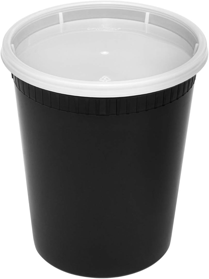 Karat - 32 Oz Polypropylene Clear Round Injection Deli Container Combo, Pack of 240 - KARFPIMDC32PP