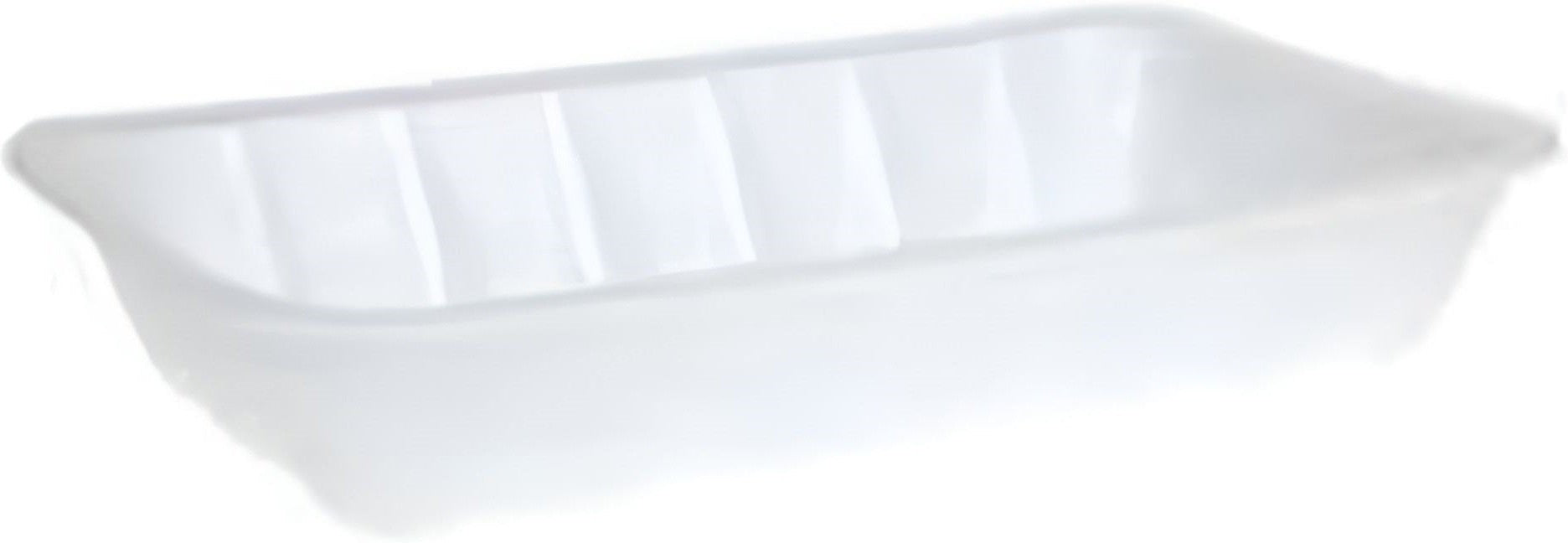 Dyne-A-Pak Inc. - 10.75" x 5.875" x 2" 10K White Foam Meat Trays, 250 Per Case - 201010KW00