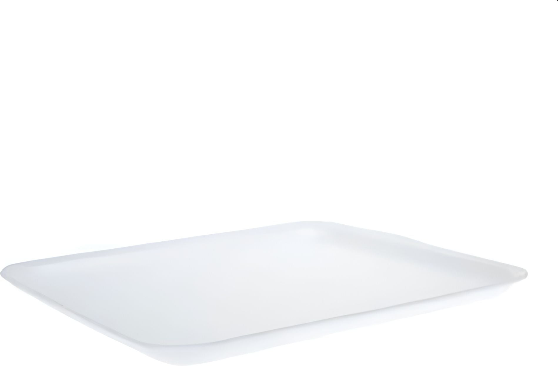 Dyne-A-Pak Inc. - 11" x 9" x 0.625" 12S White Foam Meat Trays, 250 Per Case - 201012SW00