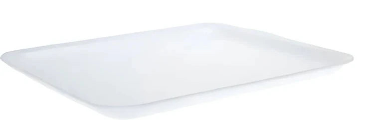 Dyne-A-Pak Inc. - 8.31" x 3.9" x 1.5" White Foam Tray, Pack of 500 - 555103