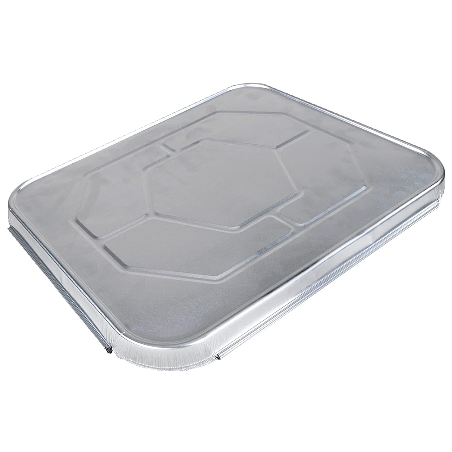 Crystalware - 21" x 13" Aluminum Deep Full Steam Table Foil Lid, Pack of 50 - CSWFLFSD50