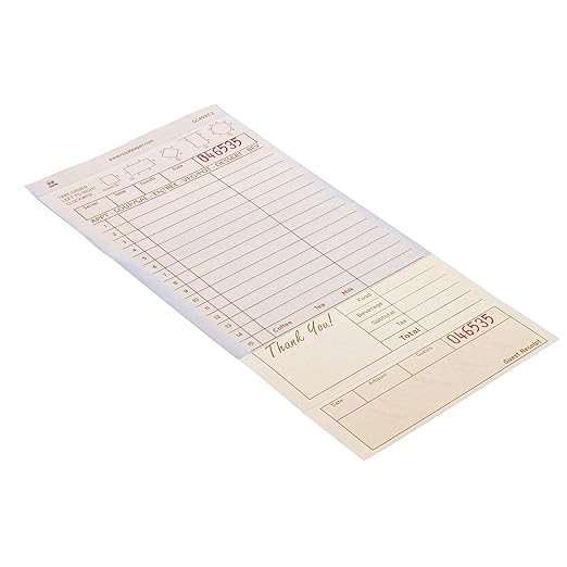 Direct Paper Supply - 5" x 9" Tan Single Copy Board Guest Check with 15 Lines, Pack of 250 - DIRT6932SP