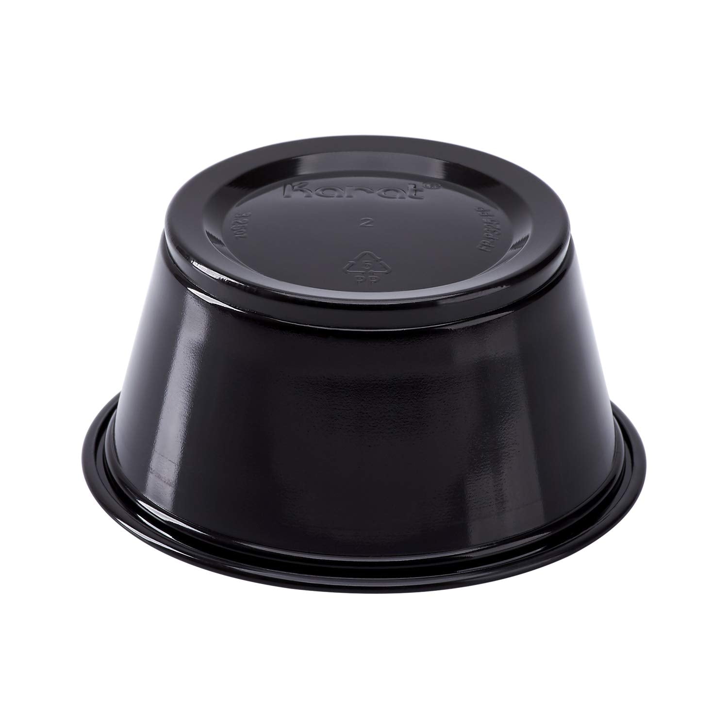 Karat - 3.25 Oz Plastic Black Portion Cup, Pack of 2500 - KARFPP325PPB