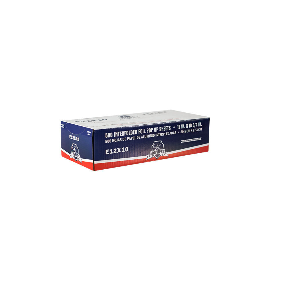 Empress - 12" x 10.75" ft., 50 Gauge Aluminium Foil Pop Up Sheets, 6/500cs - EMPE12X10
