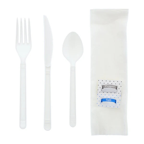 511 Foodservice - Black Cutlery Kit, Pack of 500 - 3106032