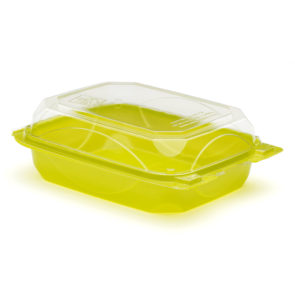 Direct Pack Inc - 6" x 8" Bottlebox Green Clear Hinged Container, 250/cs, 45cs/sk - DPICOX68BBLG
