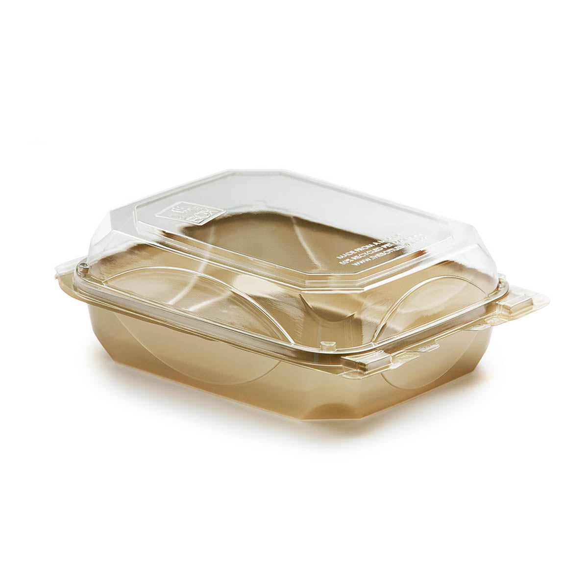 Direct Pack Inc - 6" x 8" Bottlebox Gold Hinged Container, 250/cs, 45cs/sk - DPICOX68BBGLD