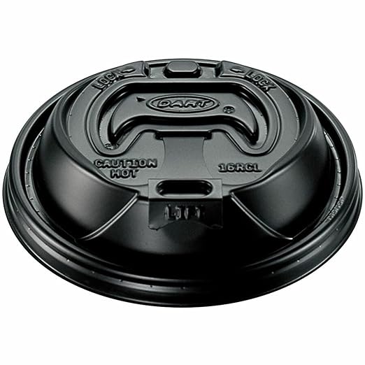 Dart Container - Black Optima Recloseable Lid, Fits for 12U16ESC, Pack of 1000 - DRT16RCLBLK