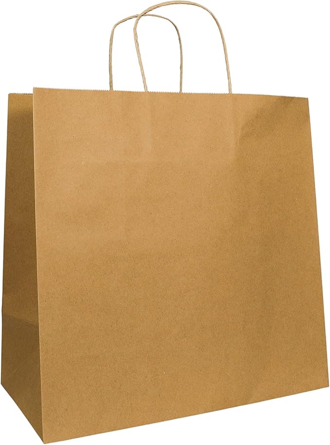 Rite Earth - 9" X 6" X 13", Kraft Paper Twist Handle Bag, Pack of 200 - REPT09613K