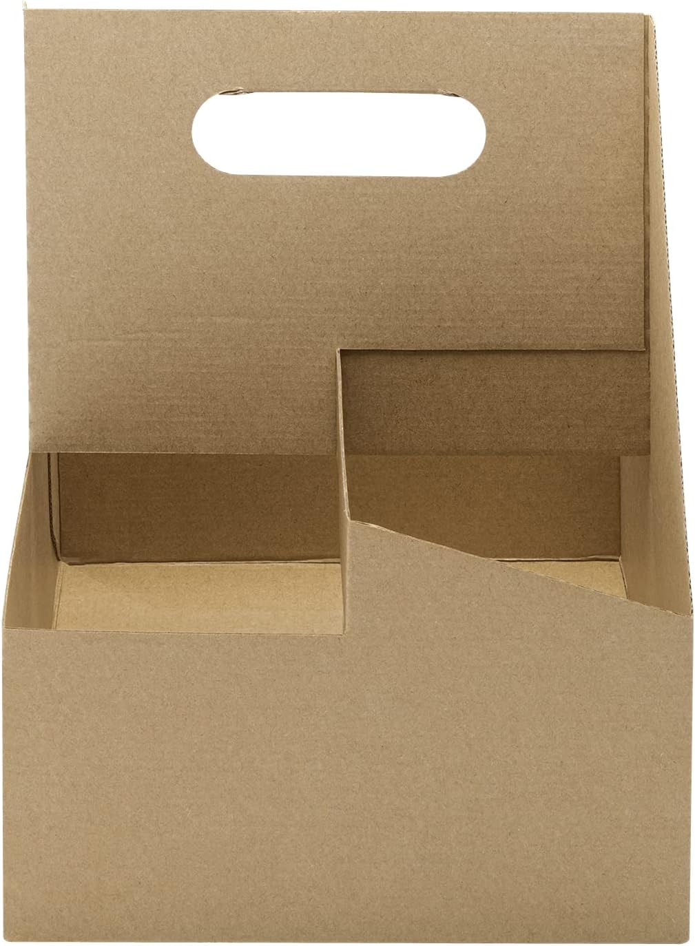 Karat - Paperboard 4 Cup Carrier With Handle Kraft Fits for 12-32oz Oz Cups, 200/cs, 24cs/sk - KARC5500K