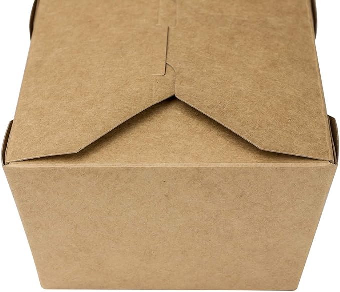 Karat - #3, 76 fl.oz. Kraft Paper Folding Take Out Box, Pack of 200 - KARFTG76K
