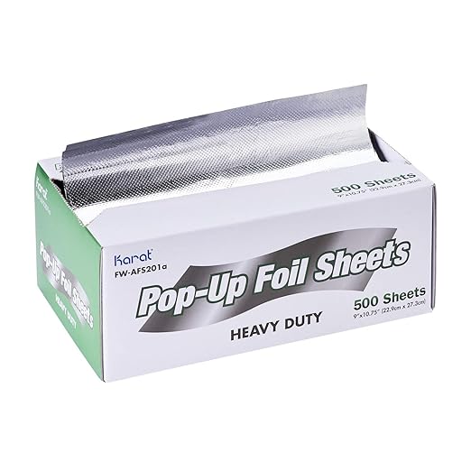 Karat - 9" x 10.75" Interfolded Heavy Weight Foil Pop Up Sheets, 500/bx, 6bx/cs - KARFWAFS201