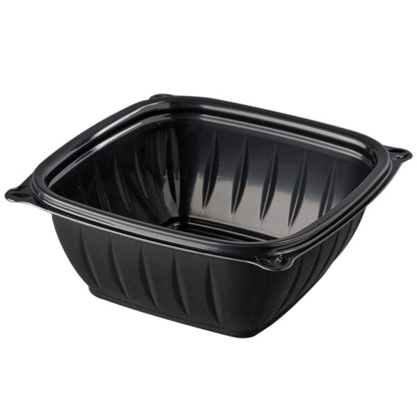 Dart Container - 12 Oz Black Square Presentabowl with C816BDL Lid, Pack of 504 - DRTB12B