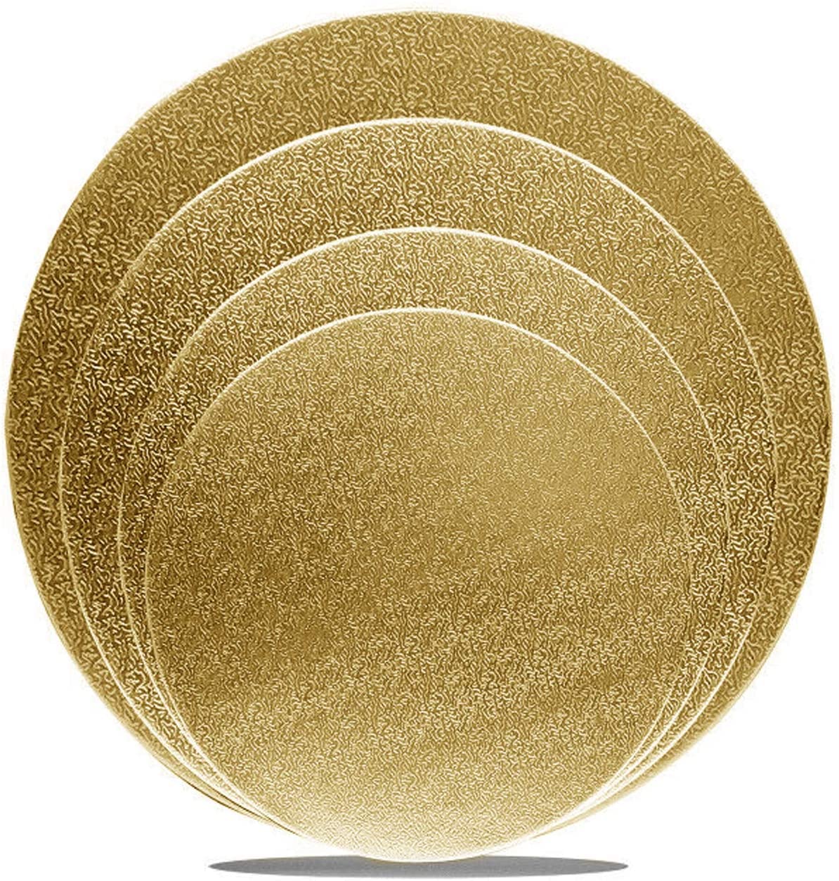 Enjay Converters Ltd - 6" Gold Scallop Circle Cake Board, Pack of 200 - ENJ0506RSGEMB