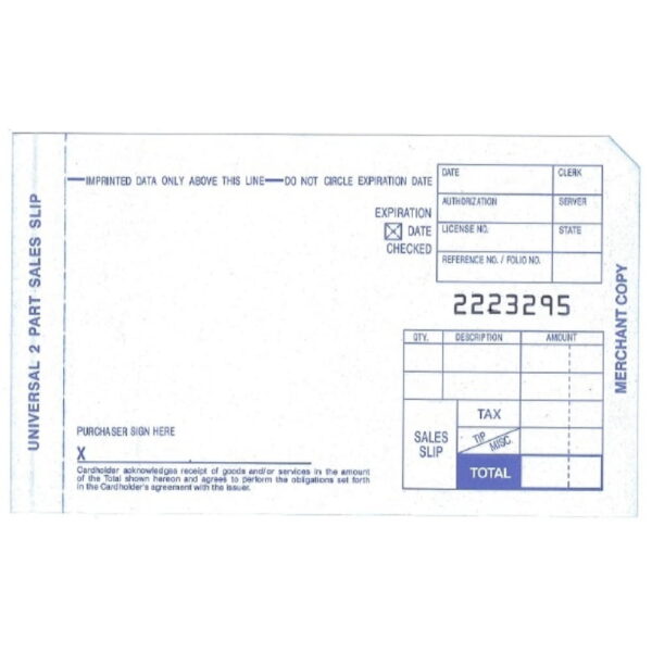 Direct Paper Supply - 2 Part Imprint Slips, Pack Of 1000 - DIR8523