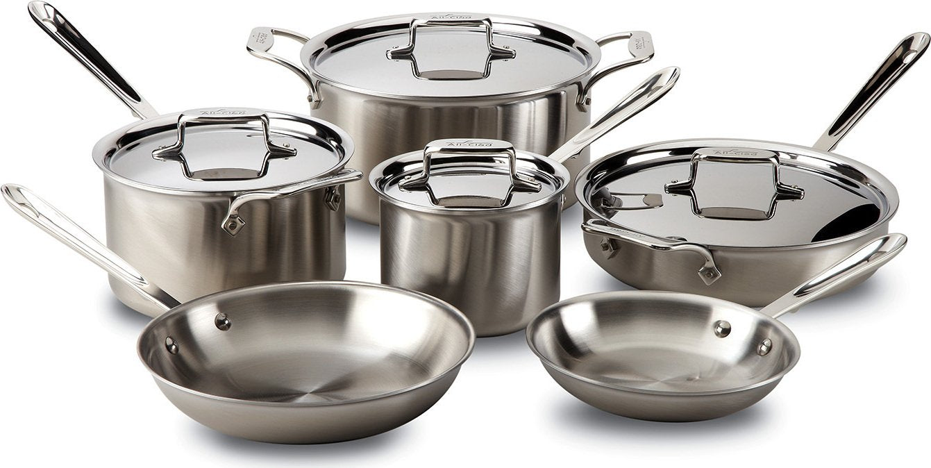 All-Clad - D5 Brushed 10 PC Cookware Set - BD005710-R