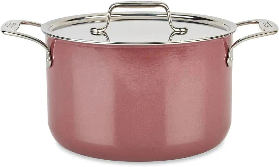 All-Clad - FusionTec 7 QT Stock Pot with Lid Rose Quartz - 515455290